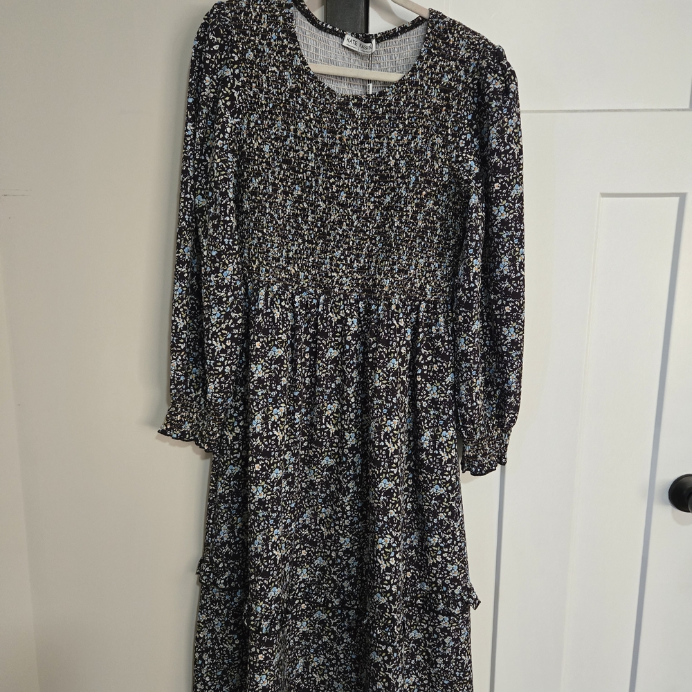 Floral Print Long Sleeve Dress